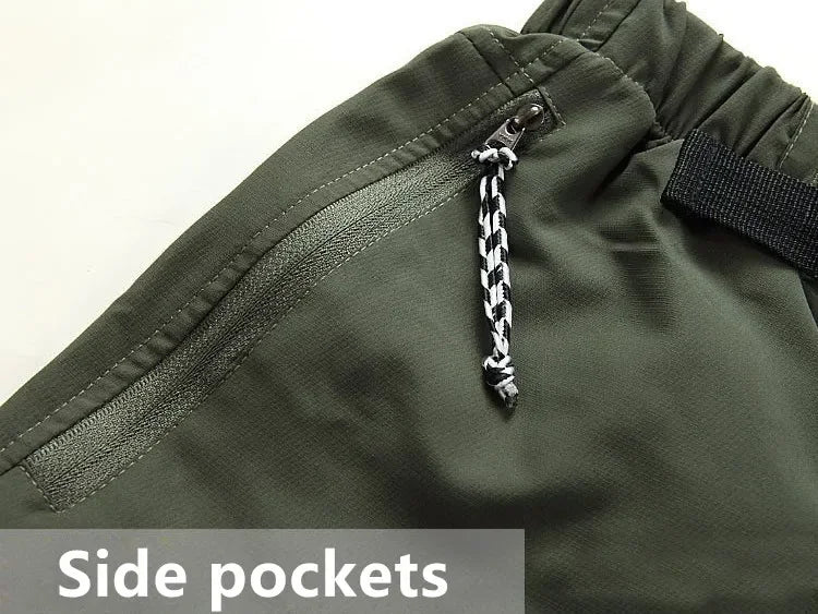 Men Quick Dry Outdoor Pants Removable Hiking&Camping Pants Male Summer Breathable Hunting&Climbing Pants S-XXXL 4 Color