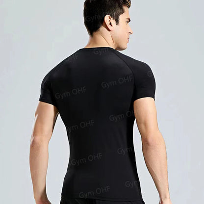 Men Gym Fitness Workout Tights Sport Jersey Athletic Running Shirt Compression Long Sleeve T Shirt Men Elastic Training T-shirt