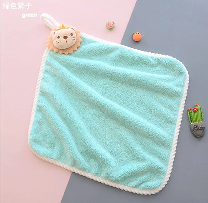 Kids Cute Cartoon Animal Hand Towels for Baby Bath Hand Dry Towel Kids Children Microfiber Towel Quick Drying Hanging Hand Towel