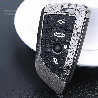 Luxury Car Key Case Cover Fob Smart Keyring Holder for For BMW X1 X3 X5 X6 Series 1 2 5 7 F15 F16 E53 E70 E39 F10 F30 G30 Alloy