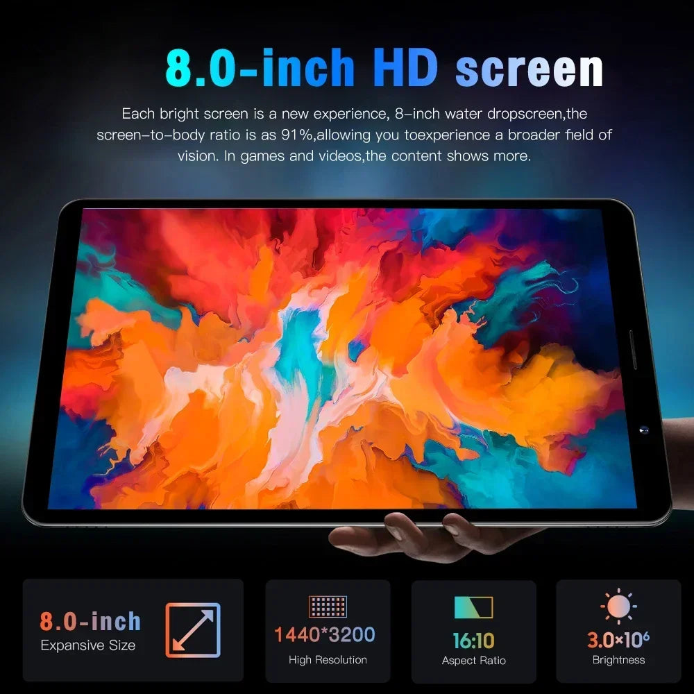 5G 2024 Global Version 11 Inch Tablets Android 13 Deca Core 16GB RAM+1T ROM Dual 5G LTE Phone Call Bluetooth WiFi GPS WPS Tablet