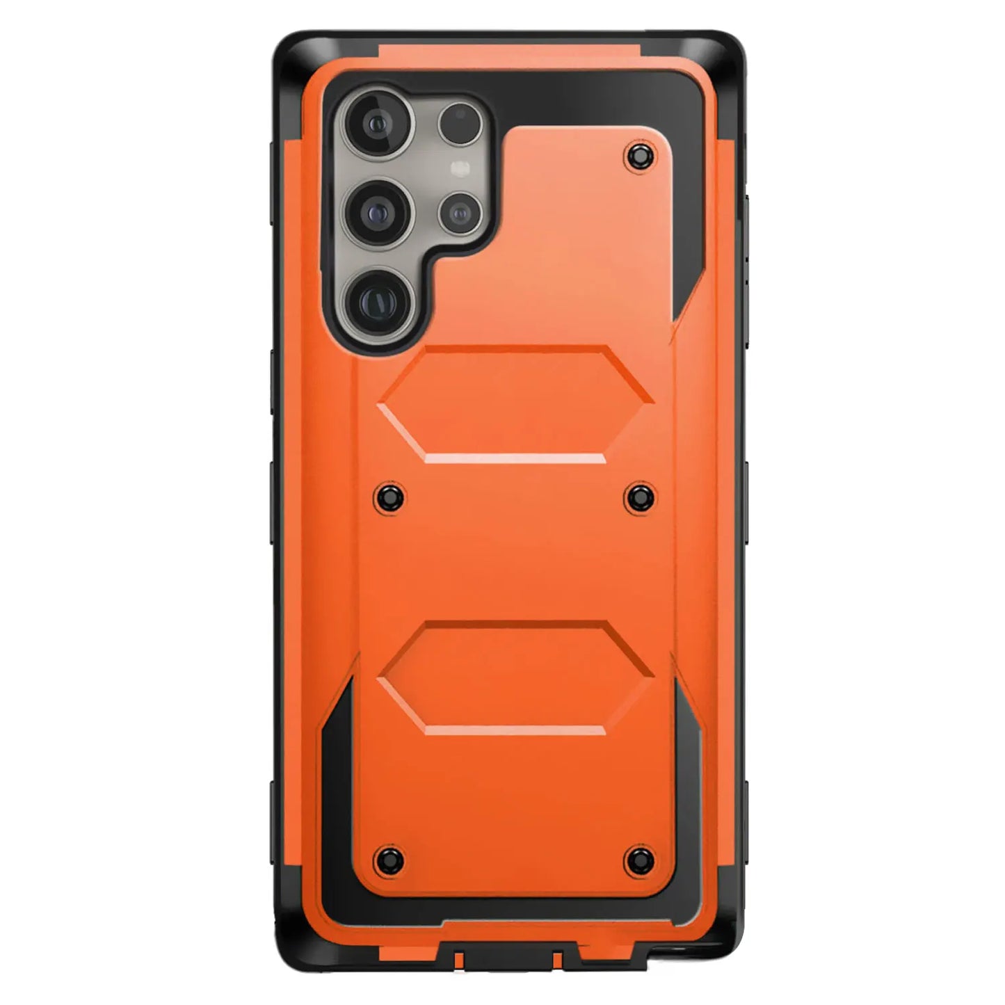 For Samsung Galaxy S24/S24+/S24 Plus/S24 Ultra 5G Phone Case Shockproof Protective Heavy Duty Rugged Hybrid Cover Orange