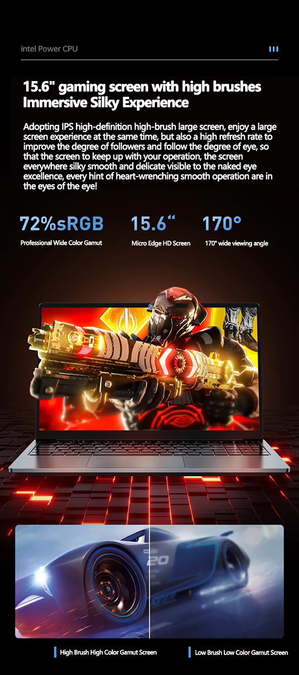 Gaming Laptop 15.6 Inch Intel N95 NVIDIA GTX 1060 4G 32GB RAM 2TB SSD DDR4 HD Camera Fingerprint Unlock Backlit Keypad Computer