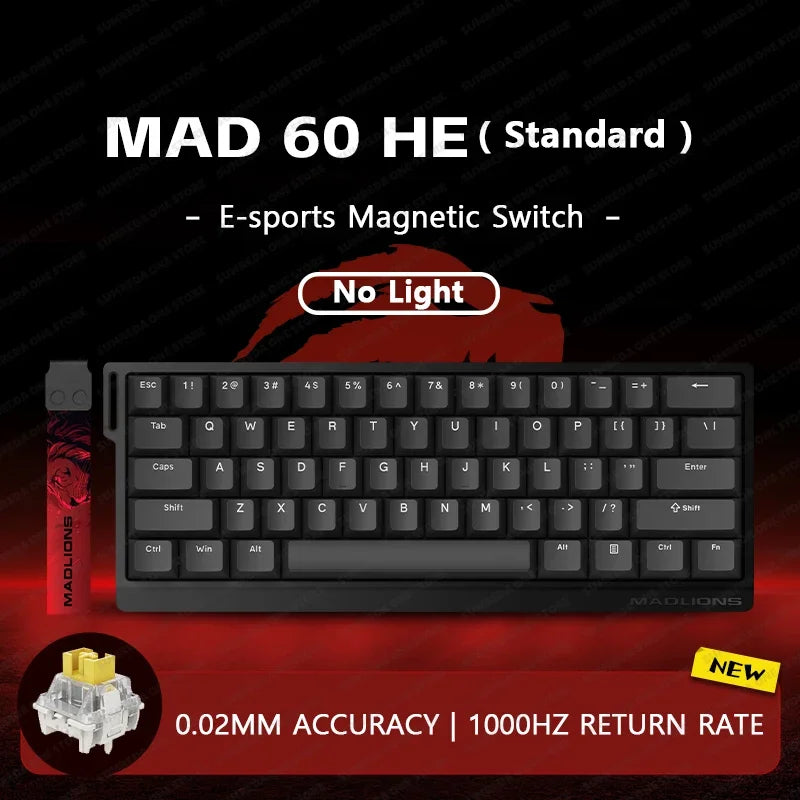 MADLIONS Mad60HE Mad 68HE Mechanical Keyboard Magnetic Switch Wired Hot Swap 8K Polling Rate Customized Gaming keyboard Pc Gamer