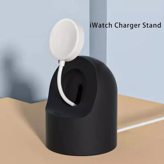 Charger Stand For Apple Watch Series Ultra/8/SE2/7/6/SE/4/3 49mm/45mm/44mm/42mm/41mm/40mm/38mm Durable Silicone Nightstand Mode