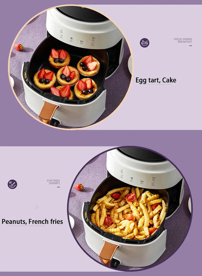 900W 110V-220V Household 8L Air Fryer No Oil Electric Fryer with Gridiron Intelligent Touch Screen Oven for Whole Chicken