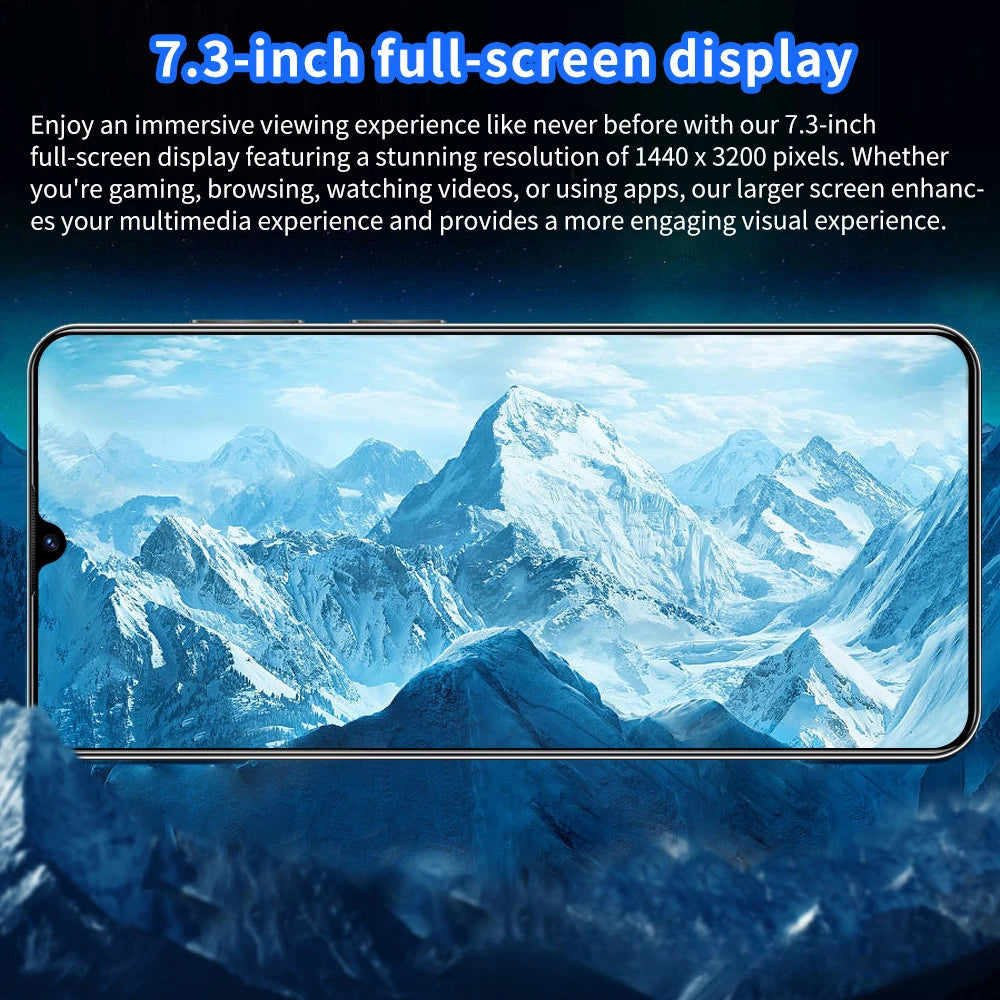 C20Pro Android Smartphone 7.3-inch HD Screen 16+1T Memory Hot Selling Cheap Mobile Phone for Foreign Trade S22 S23 Ultra