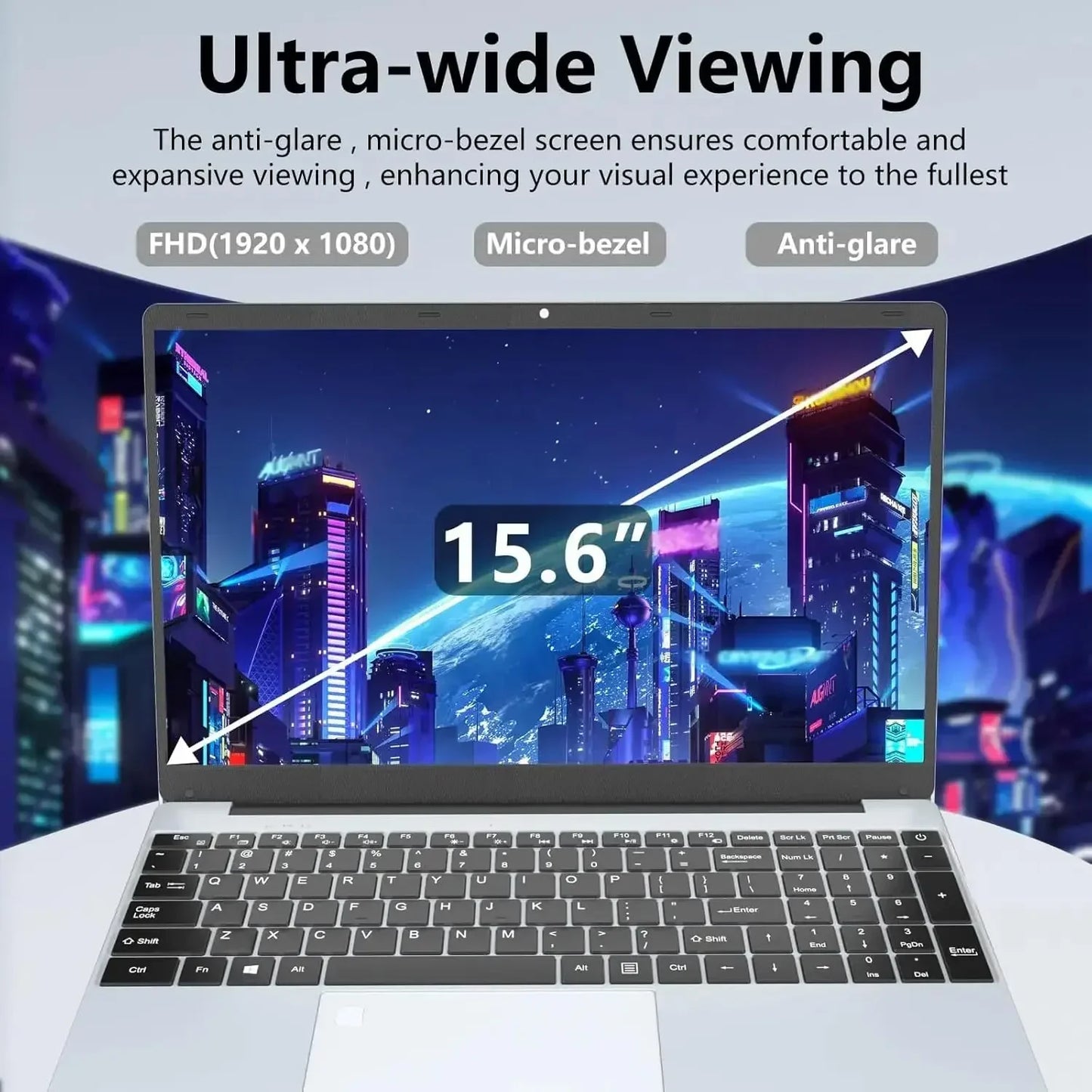 15.6-inch Ultra Slim Portable Laptop intel Core i7-8500Y 16GB RAM Windows 11 Pro Fingerprint Office Laptop Portable PC