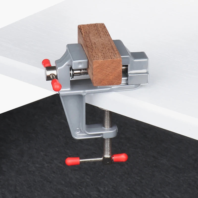 Mini Bench Vise Muliti-Funcational 3.5" Aluminum Miniature Small Jewelers ,Hobby Clamp On Table Flat Pliers Tool Vice