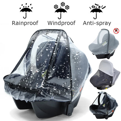 Baby safety seat rain cover transparent EVA baby out stroller baby carriage rain cover dust cover rain cover