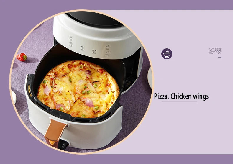 900W 110V-220V Household 8L Air Fryer No Oil Electric Fryer with Gridiron Intelligent Touch Screen Oven for Whole Chicken