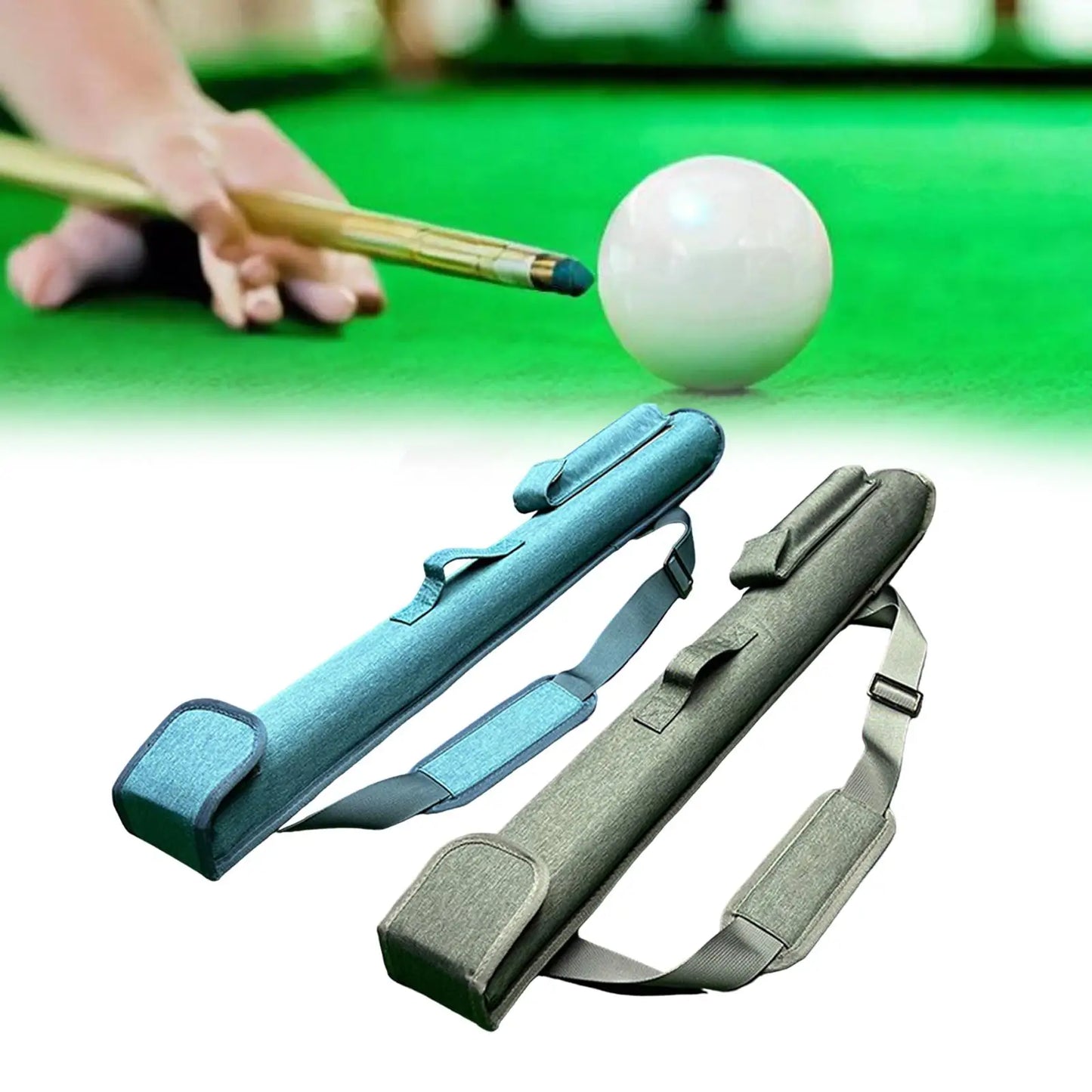 3x4 Pool Cue Cases 1/2 Snooker Pool Cue Bag Portable Lightweight Soft Billiard Cue Stick Storage Pouch Sport Accessories