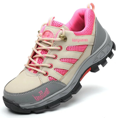 New women's lightweight breathable anti-smashing anti-skid protective steel toe work women's work shoes mesh safety shoes