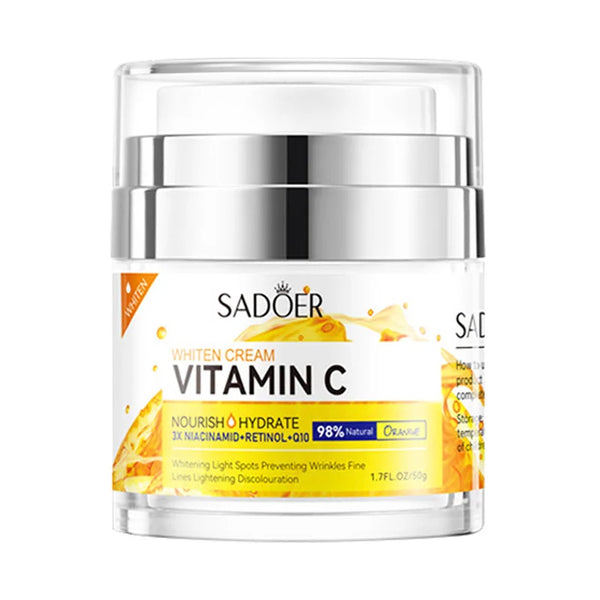 SADOER Crema per il viso al collagene alla vitamina C Rassodante Idratante Schiarente Crema per il viso idratante Creme da giorno Bellezza Viso Cura della pelle