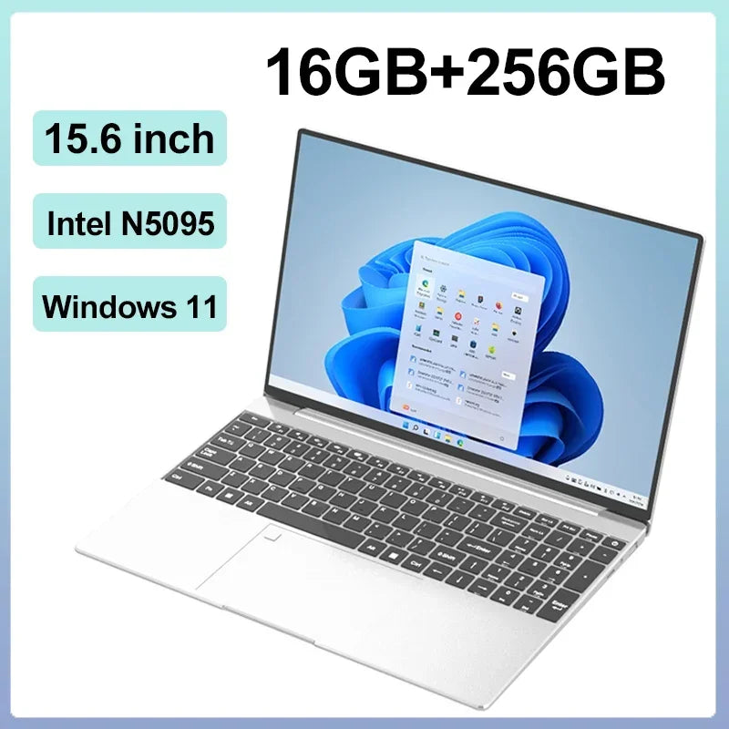 15.6" Inch Laptop, Windows 11 Pro,1920x1080,32GB RAM+2048 GBSSD ROM,Fingerprint Unlock,Backlit Keyboard,Portable Office Notebook