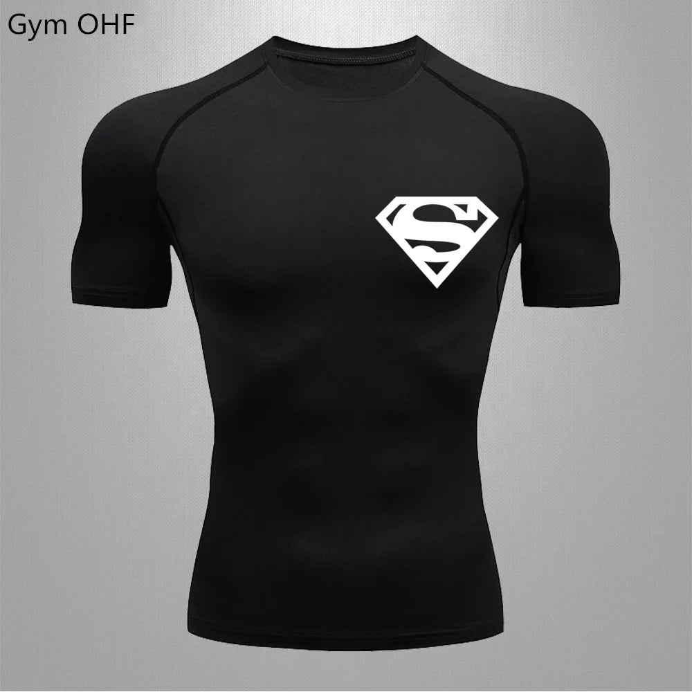 Men Gym Fitness Workout Tights Sport Jersey Athletic Running Shirt Compression Long Sleeve T Shirt Men Elastic Training T-shirt