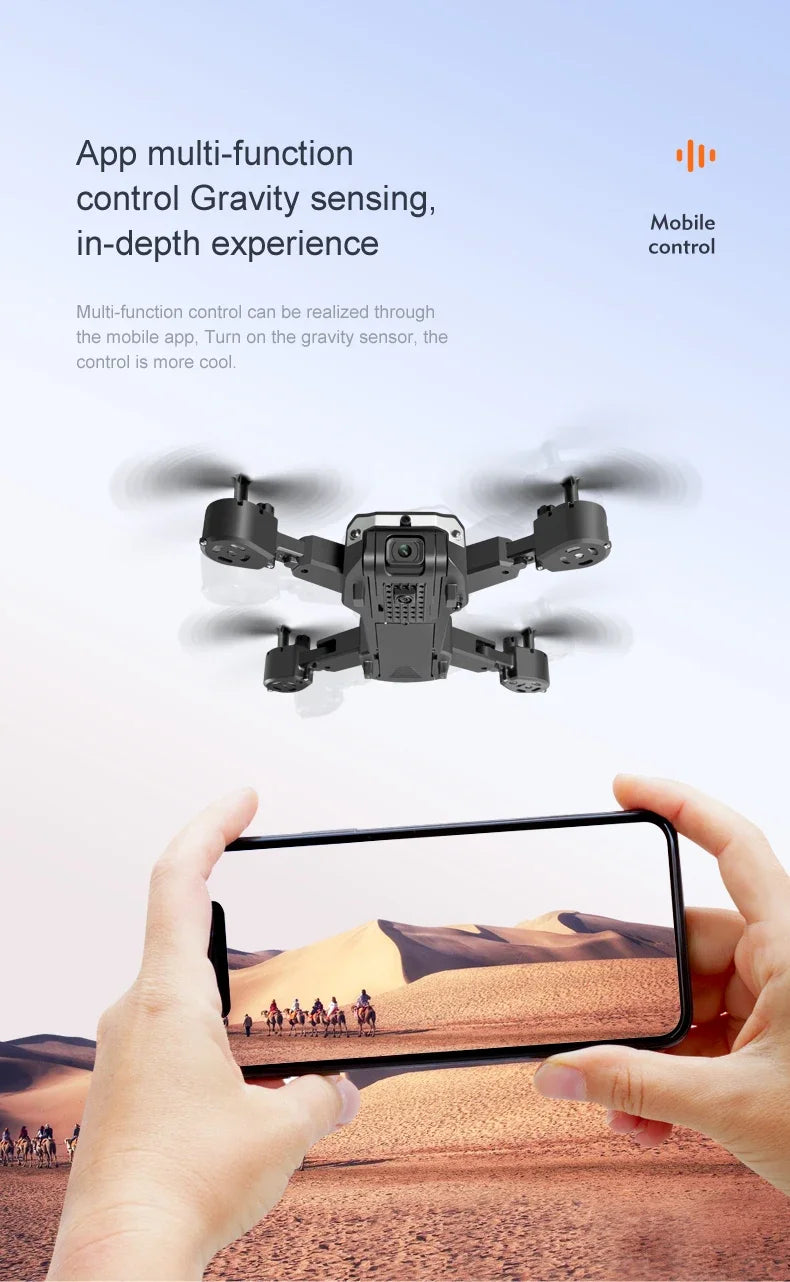 S6 Mini Drone Professional 4K HD Camera For XIAOMI Optical Flow Localization 3sided Obstacle Avoidance Quadcopter Toy Gift