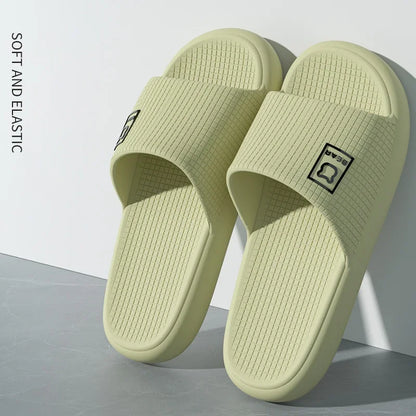 Summer Fashion Concise Couple Home Shoes Cosy Non-slip Slides Lithe Soft Sandals For Women Men's Slippers In House Flip Flops