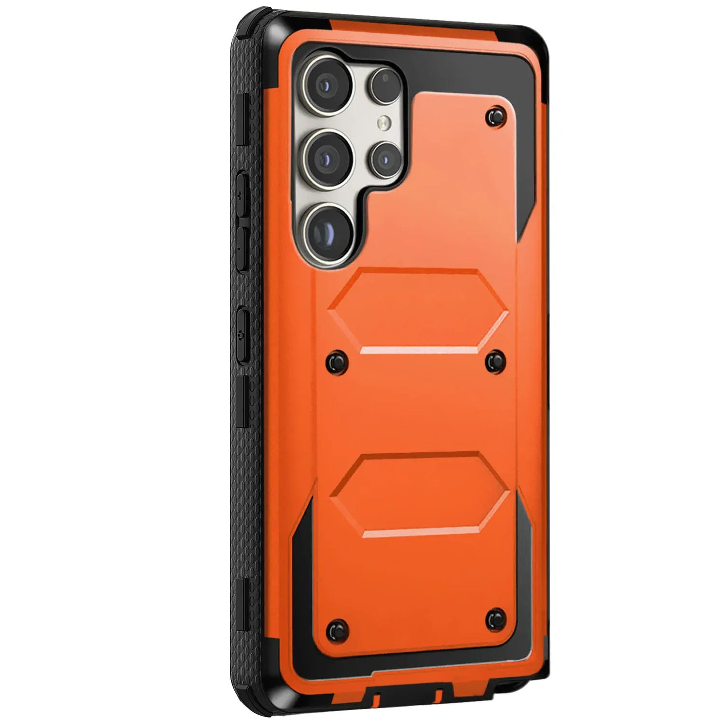 For Samsung Galaxy S24/S24+/S24 Plus/S24 Ultra 5G Phone Case Shockproof Protective Heavy Duty Rugged Hybrid Cover Orange