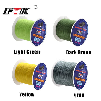 FTK 114M 4 Strands PE Braided Wire Fishing Line 125Yards 0.10mm-0.40mm 8LB-60LB Incredibly Strong Multifilament Fiber Line