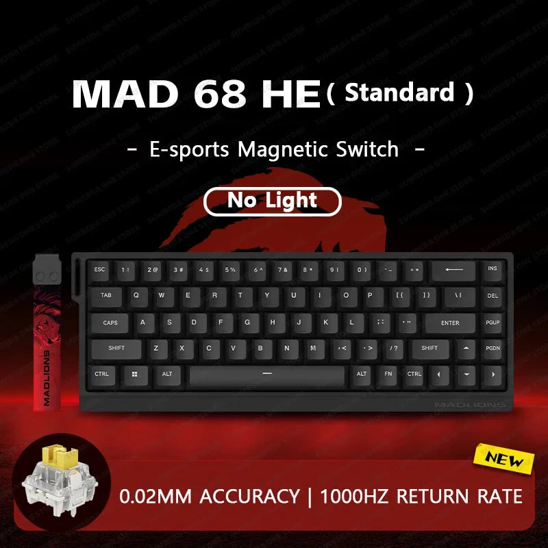 MADLIONS Mad60HE Mad 68HE Mechanical Keyboard Magnetic Switch Wired Hot Swap 8K Polling Rate Customized Gaming keyboard Pc Gamer