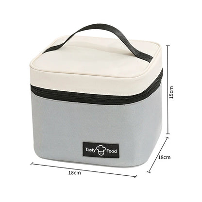 Square Thicken Thermal Lunch Box Bag Food Carrier Cooler Insulation Storage Bags Small Dinner Container for Adults Children