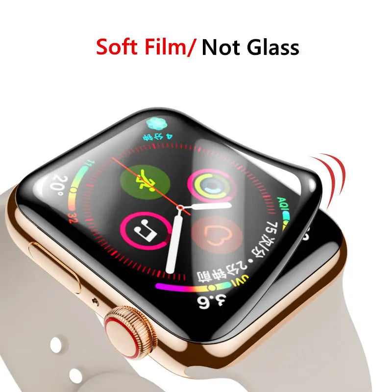 Screen Protector For Apple Watch series 9 8 7 6 5 3 SE 44mm 40mm 42mm 38 cover Glass film apple watch accessories 7 8 9 41mm 45