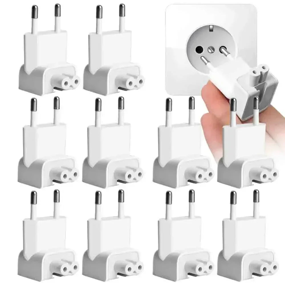 5/1Pack EU AC Power Wall Plug Duck Head For Apple MacBook iPad Pro Air Adapter Charger Fast Charging Laptop Converters Adapters