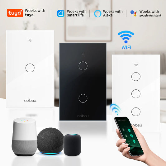 Alexa Alexa alasil alegente WiFi WiFi smart switch app neutral wire Google Home 110V 220V smart WiFi switch 