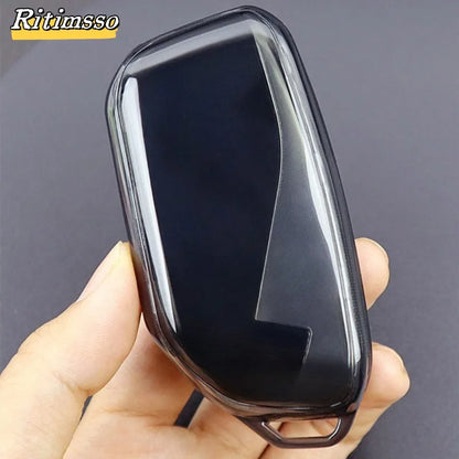 Transparent  Soft TPU Car Smart Key Cover Case For BMW X1 iX XM X5 X6 X7 i7  2023 2024 Accessories