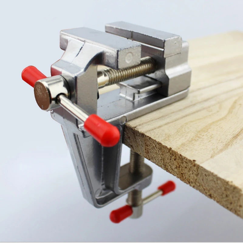 Mini Bench Vise Muliti-Funcational 3.5" Aluminum Miniature Small Jewelers ,Hobby Clamp On Table Flat Pliers Tool Vice