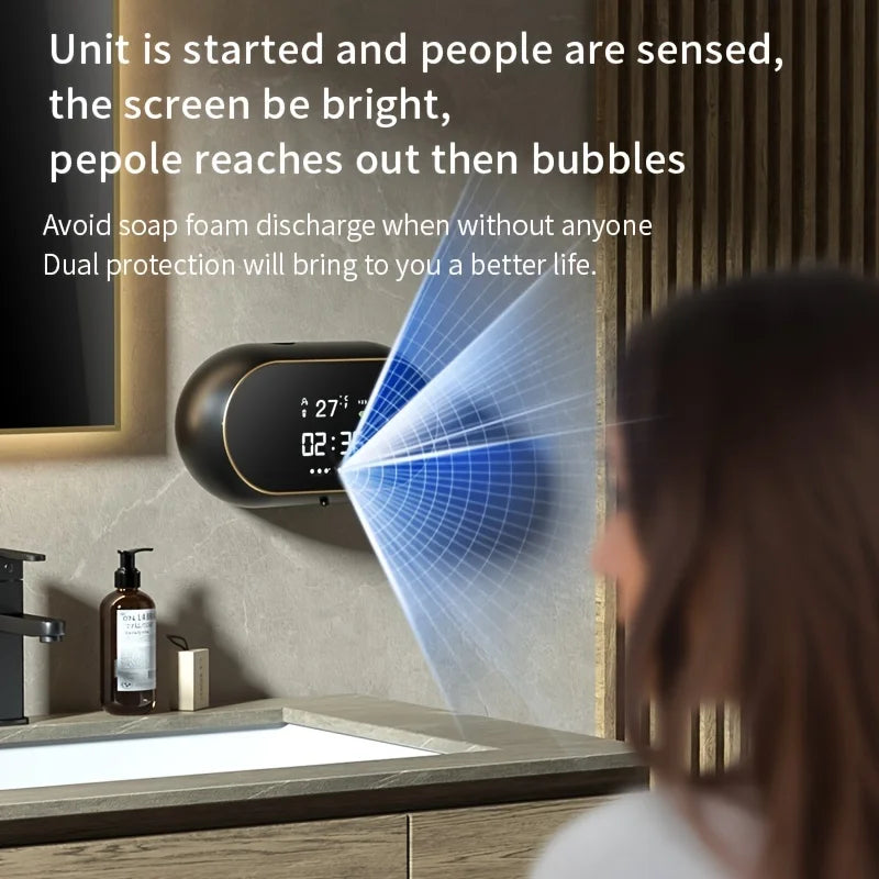 Intelligent Induction Foam Hand Sanitizer Charging Wall Mounted Soap Dispenser Non-contact Infrared Bubble Soap Dispenser