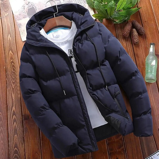 Fashion Parkas Men Winter Overcoat Men's Casual Jacket Warm Hooded Thick Puffer Coat Outwear Business Hombre 