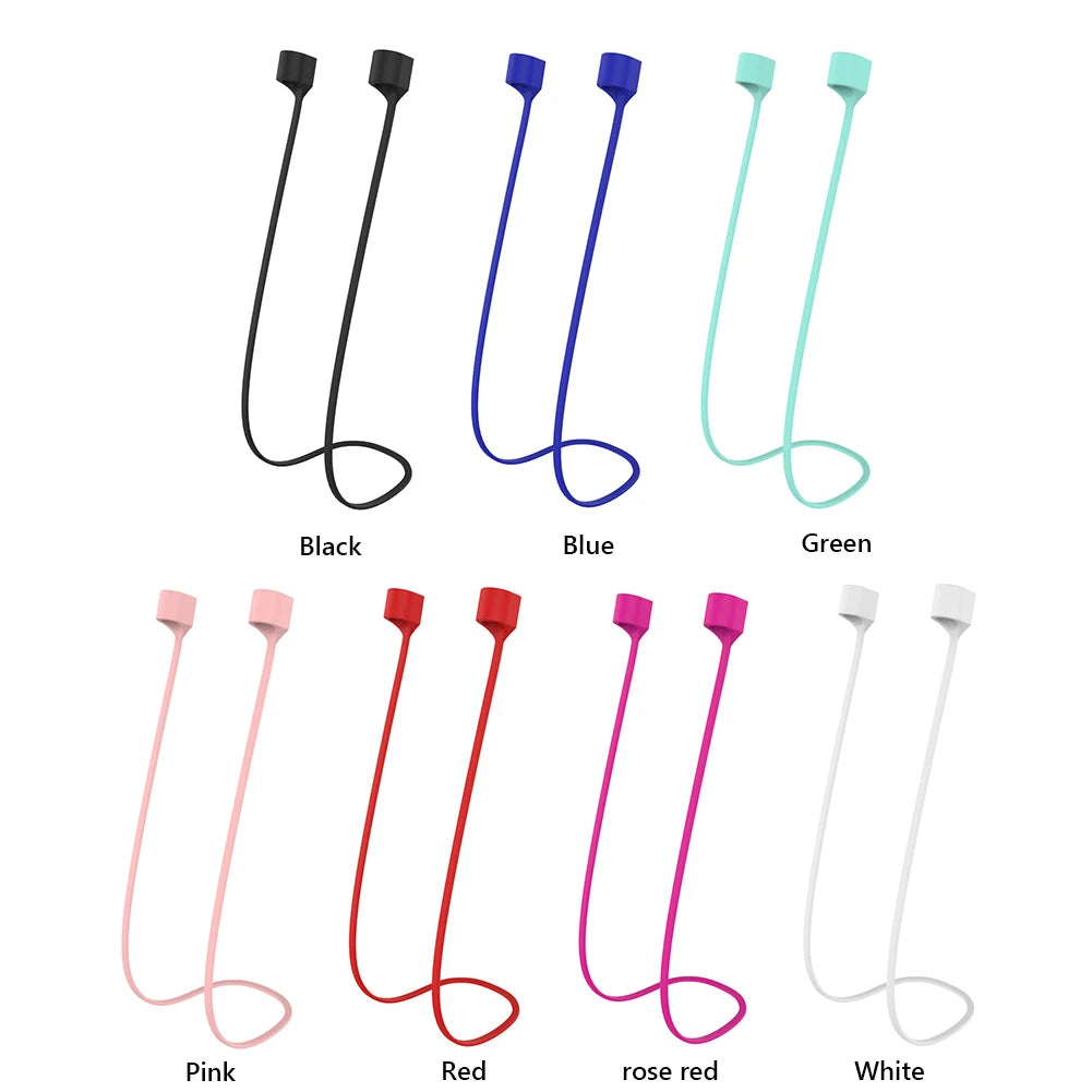 Silicone Magnetic String Rope For Apple AirPods Pro 2 3 Soft Anti-lost Cords Neck Strap For Air Ear Pods 1 2 Universal Earphone