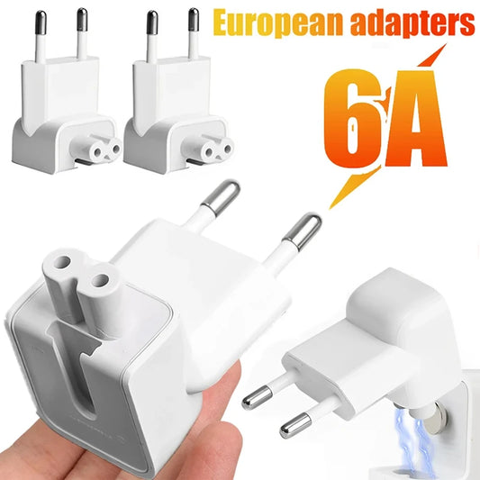 5/1Pack EU AC Power Wall Plug Duck Head For Apple MacBook iPad Pro Air Adapter Charger Fast Charging Laptop Converters Adapters