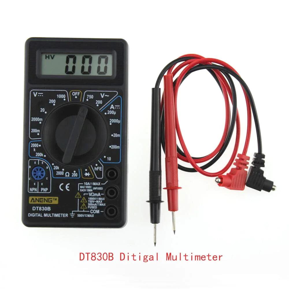 DT838 DT830B Digital Multimeter Tester Voltmeter Measuring Current Resistance Temperature Meter ACDC Ammeter Test Lead Probe