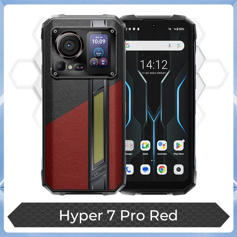 HOTWAV Hyper 7 Pro 5G Rugged Phone 200MP Android 14 6.6'' FHD+ 120Hz Smartphone 36(16+20)GB 256GB 10800mAh 33W Mobile Phone