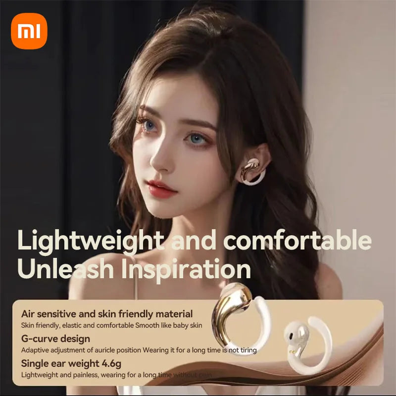 XIAOMI YX38 Wireless Headset New Fashion Earring Style Headphone Ear Hook Bluetooth5.4 Touch Control Earphone For Android iOS