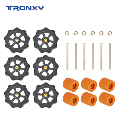 Tronxy Hand Twist Leveling Nuts High Temperature Silicone Solid Spacer Hot Bed Leveling Column 3D Printer Parts