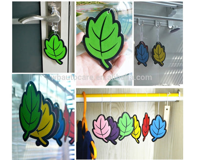 6-48PCS Leaf Shape Car Air Freshener Natural Scented Tea Paper Auto Hanging Vanilla Perfume Fragrance Accessories Interior