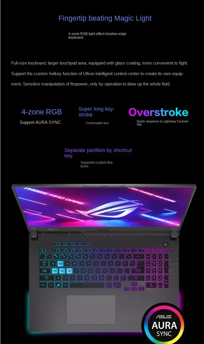 ASUS ROG Moba7 PLUS G713P E-sport Gaming Laptop R9-7845HX RTX4060/70/80/90 17.3Inch 240Hz Computer Notebook P3 Wide Color Gamut