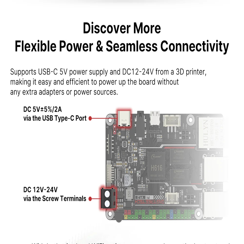 BIGTREETECH BTT PI Board 64 Bit Quad Core Cortex-A53 ARM VS Raspberry PI Orange PI PI4B+CB1 Upgrade For Klipper 3D Printer