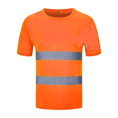 Fluorescent Yellow High Visibility Shirts Reflective Safety t-Shirt Long Sleeve Hi Vis Shirt Quick Dry Construction Work Wear