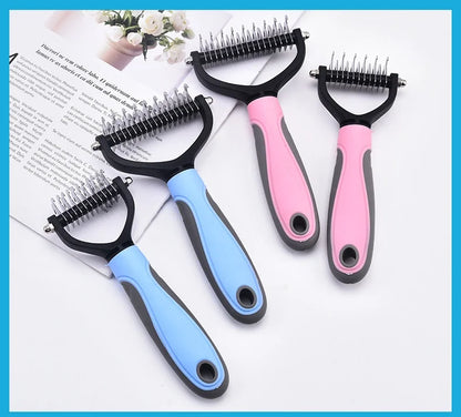 Professional Pet Deshedding Brush Dog Cat Comb Pet Fur Knot Cutter Grooming Shedding Tools Double sided Pet Hair Remover Comb