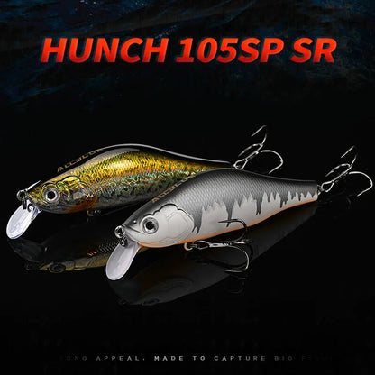 ALLBLUE HUNCH 105SP SR Fishing Lure Shad 105mm 28.5g Suspend Wobbler Minnow 1-1.5M Artificial Hard Plastic Bait Bass Pike Tackle