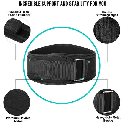 1Pcs Fitness Weight Lifting Belt for Men & Women Gym Belts for Weightlifting, Powerlifting, Strength Training, Squat or Deadlift