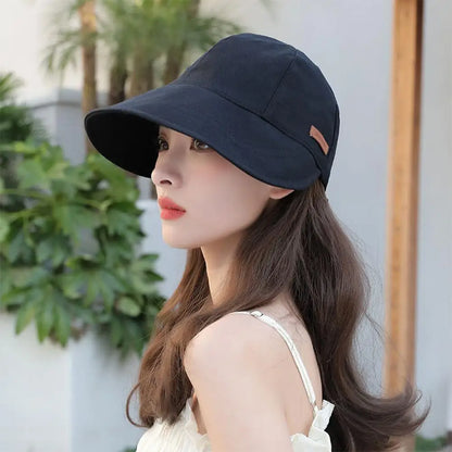 2024 UV Protection Hat Without Makeup Fisherman Cap Sun Hat Portable Foldable Wide Brim Sun Protection Hats Summer Adjustable