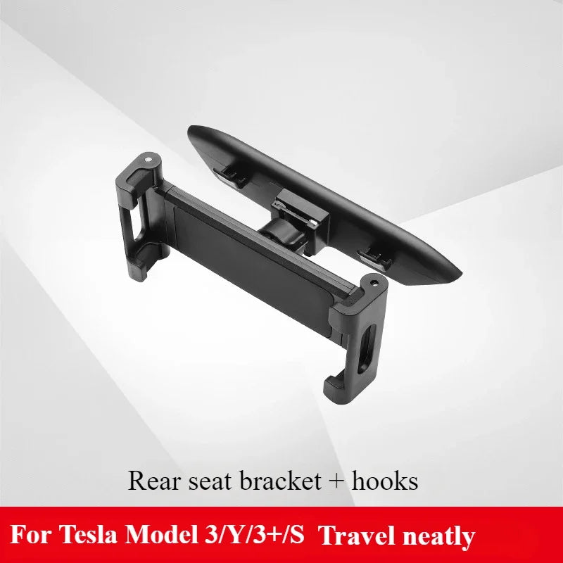 Car Back Seat Headrest Mount Holder For Tesla Model 3/Y/S/3+ 360 Rotation Tablet PC Auto Model3 Highland 2024 Phone Holder Stand