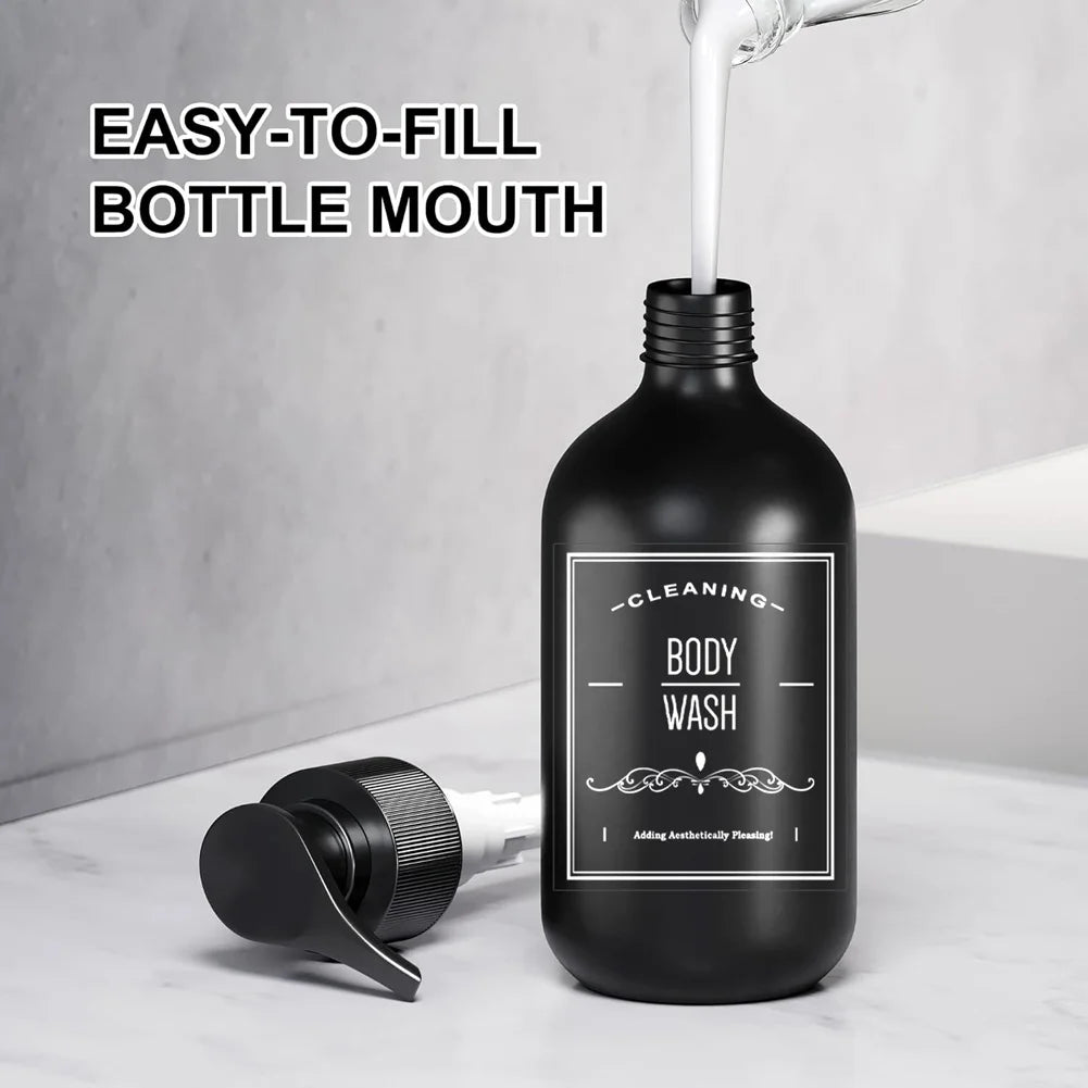 2/3 PCS Bathroom Soap Dispenser 300/500ML Shampoo Empty Bottle Refillable Hand Pump Liquid Container Kitchen Sink Dish Organizer