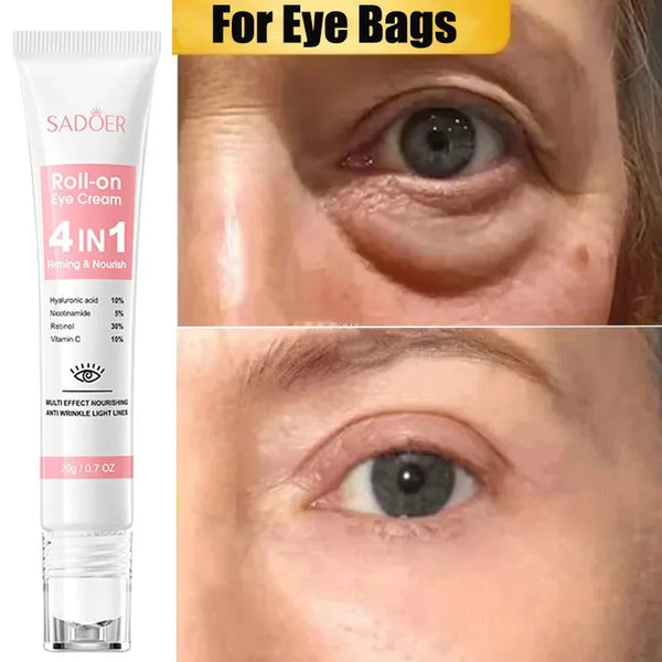 Crema per la rimozione istantanea delle borse sotto gli occhi, collagene, antirughe, attenuazione delle linee sottili, rassodante, anti-occhiaie, gonfiore, illuminante, cura del contorno occhi